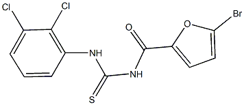 N-(5-bromo-2-furoyl)-N'-(2,3-dichlorophenyl)thiourea 结构式