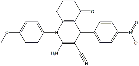 2-amino-4-{4-nitrophenyl}-1-(4-methoxyphenyl)-5-oxo-1,4,5,6,7,8-hexahydro-3-quinolinecarbonitrile