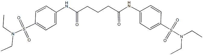 N~1~,N~5~-bis{4-[(diethylamino)sulfonyl]phenyl}pentanediamide 化学構造式