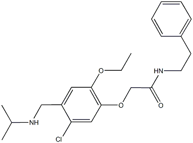 2-{5-chloro-2-ethoxy-4-[(isopropylamino)methyl]phenoxy}-N-(2-phenylethyl)acetamide Structure