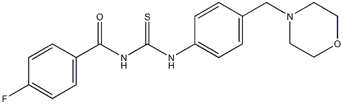 N-(4-fluorobenzoyl)-N'-[4-(4-morpholinylmethyl)phenyl]thiourea Structure