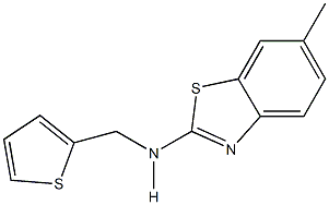 N-(6-methyl-1,3-benzothiazol-2-yl)-N-(2-thienylmethyl)amine Structure