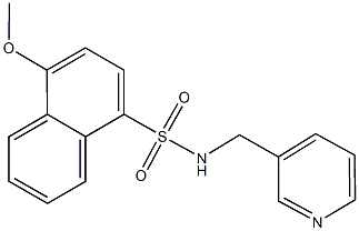 4-methoxy-N-(3-pyridinylmethyl)-1-naphthalenesulfonamide Structure