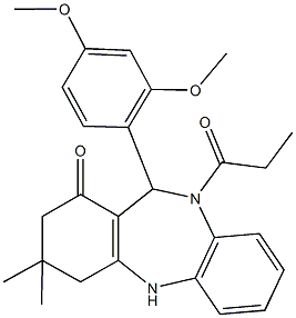 11-(2,4-dimethoxyphenyl)-3,3-dimethyl-10-propionyl-2,3,4,5,10,11-hexahydro-1H-dibenzo[b,e][1,4]diazepin-1-one