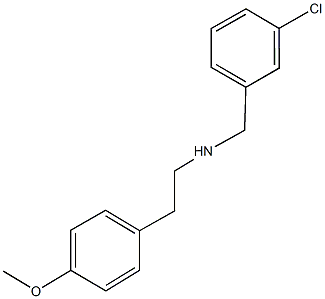 N-(3-chlorobenzyl)-2-(4-methoxyphenyl)ethanamine,,结构式