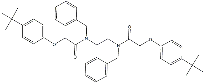 N-benzyl-N-(2-{benzyl[(4-tert-butylphenoxy)acetyl]amino}ethyl)-2-(4-tert-butylphenoxy)acetamide,,结构式