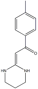 1-(4-methylphenyl)-2-tetrahydro-2(1H)-pyrimidinylideneethanone 化学構造式