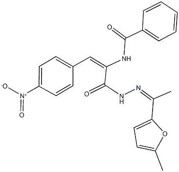  N-[2-{4-nitrophenyl}-1-({2-[1-(5-methyl-2-furyl)ethylidene]hydrazino}carbonyl)vinyl]benzamide