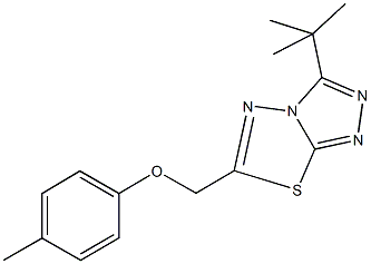 (3-tert-butyl[1,2,4]triazolo[3,4-b][1,3,4]thiadiazol-6-yl)methyl 4-methylphenyl ether 化学構造式