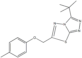 (3-tert-butyl[1,2,4]triazolo[3,4-b][1,3,4]thiadiazol-6-yl)methyl 4-methylphenyl ether Struktur