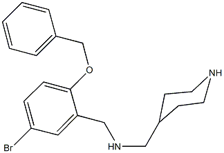 N-[2-(benzyloxy)-5-bromobenzyl]-N-(4-piperidinylmethyl)amine Structure