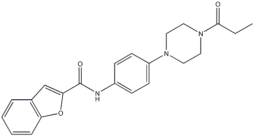 N-[4-(4-propionyl-1-piperazinyl)phenyl]-1-benzofuran-2-carboxamide