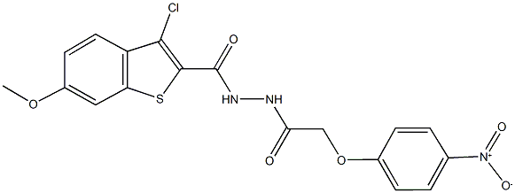 3-chloro-N'-({4-nitrophenoxy}acetyl)-6-methoxy-1-benzothiophene-2-carbohydrazide