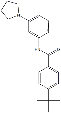 4-tert-butyl-N-[3-(1-pyrrolidinyl)phenyl]benzamide 化学構造式