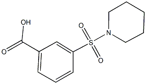 3-(1-piperidinylsulfonyl)benzoic acid 化学構造式