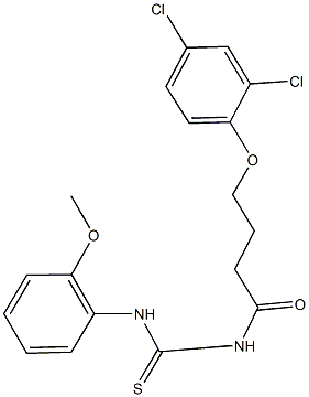 N-[4-(2,4-dichlorophenoxy)butanoyl]-N'-(2-methoxyphenyl)thiourea 结构式