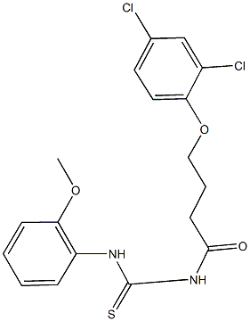 N-[4-(2,4-dichlorophenoxy)butanoyl]-N'-(2-methoxyphenyl)thiourea,,结构式