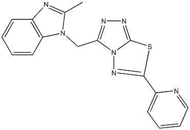 2-methyl-1-{[6-(2-pyridinyl)[1,2,4]triazolo[3,4-b][1,3,4]thiadiazol-3-yl]methyl}-1H-benzimidazole Structure