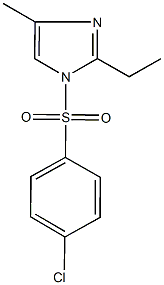 1-[(4-chlorophenyl)sulfonyl]-2-ethyl-4-methyl-1H-imidazole 结构式