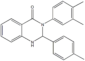 3-(3,4-dimethylphenyl)-2-(4-methylphenyl)-2,3-dihydro-4(1H)-quinazolinone Struktur