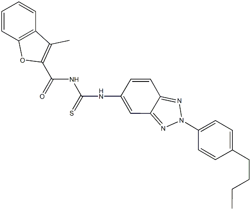 N-[2-(4-butylphenyl)-2H-1,2,3-benzotriazol-5-yl]-N'-[(3-methyl-1-benzofuran-2-yl)carbonyl]thiourea