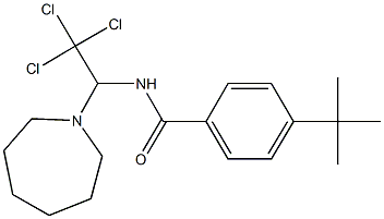 N-[1-(1-azepanyl)-2,2,2-trichloroethyl]-4-tert-butylbenzamide Struktur