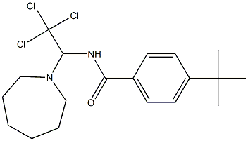 N-[1-(1-azepanyl)-2,2,2-trichloroethyl]-4-tert-butylbenzamide,,结构式