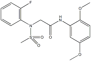  N-(2,5-dimethoxyphenyl)-2-[2-fluoro(methylsulfonyl)anilino]acetamide