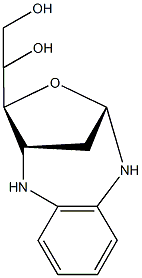 1-(3,4-benzo-7-oxa-2,5-diazabicyclo[4.2.1]non-8-yl)-1,2-ethanediol Struktur