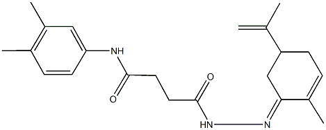  N-(3,4-dimethylphenyl)-4-[2-(5-isopropenyl-2-methylcyclohex-2-en-1-ylidene)hydrazino]-4-oxobutanamide