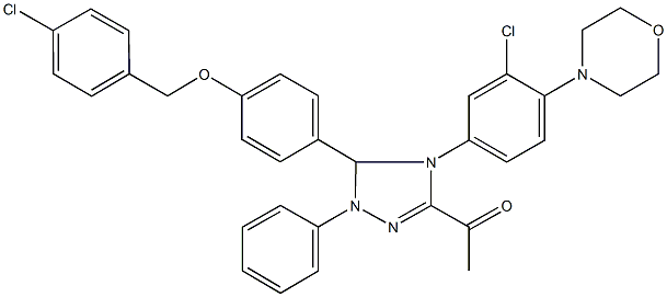 1-{5-{4-[(4-chlorobenzyl)oxy]phenyl}-4-[3-chloro-4-(4-morpholinyl)phenyl]-1-phenyl-4,5-dihydro-1H-1,2,4-triazol-3-yl}ethanone