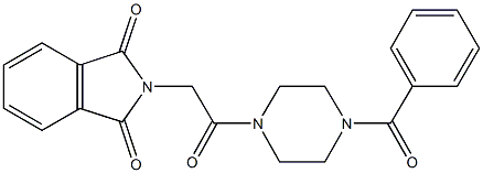 2-[2-(4-benzoyl-1-piperazinyl)-2-oxoethyl]-1H-isoindole-1,3(2H)-dione,,结构式