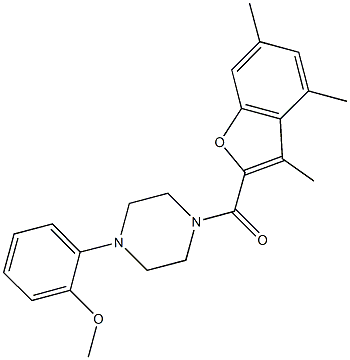  methyl 2-{4-[(3,4,6-trimethyl-1-benzofuran-2-yl)carbonyl]-1-piperazinyl}phenyl ether