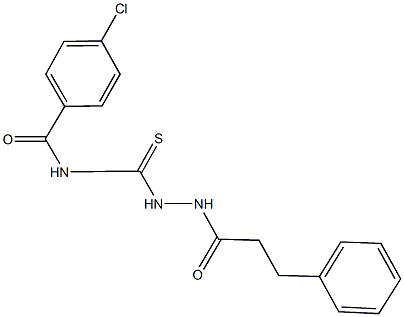  4-chloro-N-{[2-(3-phenylpropanoyl)hydrazino]carbothioyl}benzamide