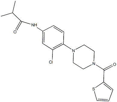 N-{3-chloro-4-[4-(2-thienylcarbonyl)-1-piperazinyl]phenyl}-2-methylpropanamide Structure