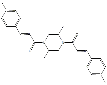 1,4-bis[3-(4-fluorophenyl)acryloyl]-2,5-dimethylpiperazine|