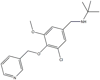 N-(tert-butyl)-N-[3-chloro-5-methoxy-4-(3-pyridinylmethoxy)benzyl]amine Structure