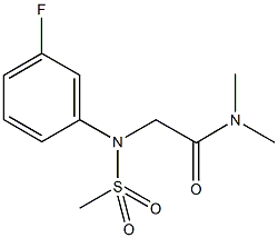 2-[3-fluoro(methylsulfonyl)anilino]-N,N-dimethylacetamide 结构式