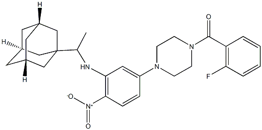 1-{3-{[1-(1-adamantyl)ethyl]amino}-4-nitrophenyl}-4-(2-fluorobenzoyl)piperazine