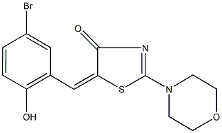 5-(5-bromo-2-hydroxybenzylidene)-2-(4-morpholinyl)-1,3-thiazol-4(5H)-one 结构式