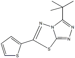 3-tert-butyl-6-(2-thienyl)[1,2,4]triazolo[3,4-b][1,3,4]thiadiazole,,结构式