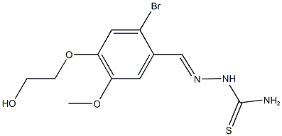 2-bromo-4-(2-hydroxyethoxy)-5-methoxybenzaldehyde thiosemicarbazone,,结构式