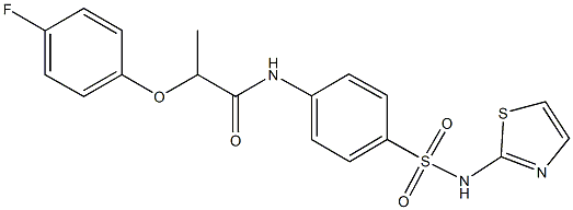2-(4-fluorophenoxy)-N-{4-[(1,3-thiazol-2-ylamino)sulfonyl]phenyl}propanamide 结构式