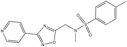 N,4-dimethyl-N-{[3-(4-pyridinyl)-1,2,4-oxadiazol-5-yl]methyl}benzenesulfonamide Struktur