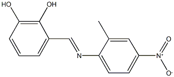 3-[({4-nitro-2-methylphenyl}imino)methyl]-1,2-benzenediol Structure