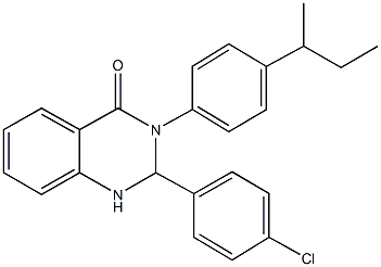 3-(4-sec-butylphenyl)-2-(4-chlorophenyl)-2,3-dihydro-4(1H)-quinazolinone Structure