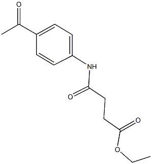 ethyl 4-(4-acetylanilino)-4-oxobutanoate 结构式