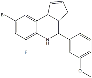 3-(8-bromo-6-fluoro-3a,4,5,9b-tetrahydro-3H-cyclopenta[c]quinolin-4-yl)phenyl methyl ether Structure