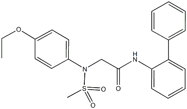 N-[1,1'-biphenyl]-2-yl-2-[4-ethoxy(methylsulfonyl)anilino]acetamide Structure