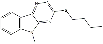 butyl 5-methyl-5H-[1,2,4]triazino[5,6-b]indol-3-yl sulfide Structure